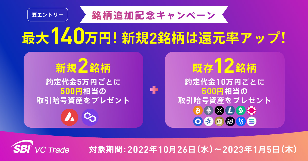 お知らせ｜SBI VCトレード｜暗号資産（仮想通貨）・口座開設